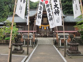 2012/08/11御首神社　狛犬と参道