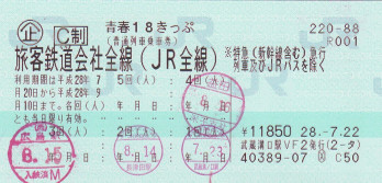 JR乗車券
