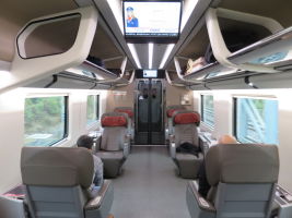 TrenitaliaETR500電車　2016/12/03 1ª Executive Classe車内